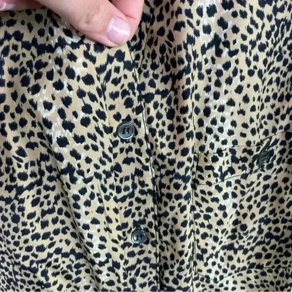 Mara Hoffman Silk Leopard Animal Print Button Down Mini Dress - Picture 6 of 10